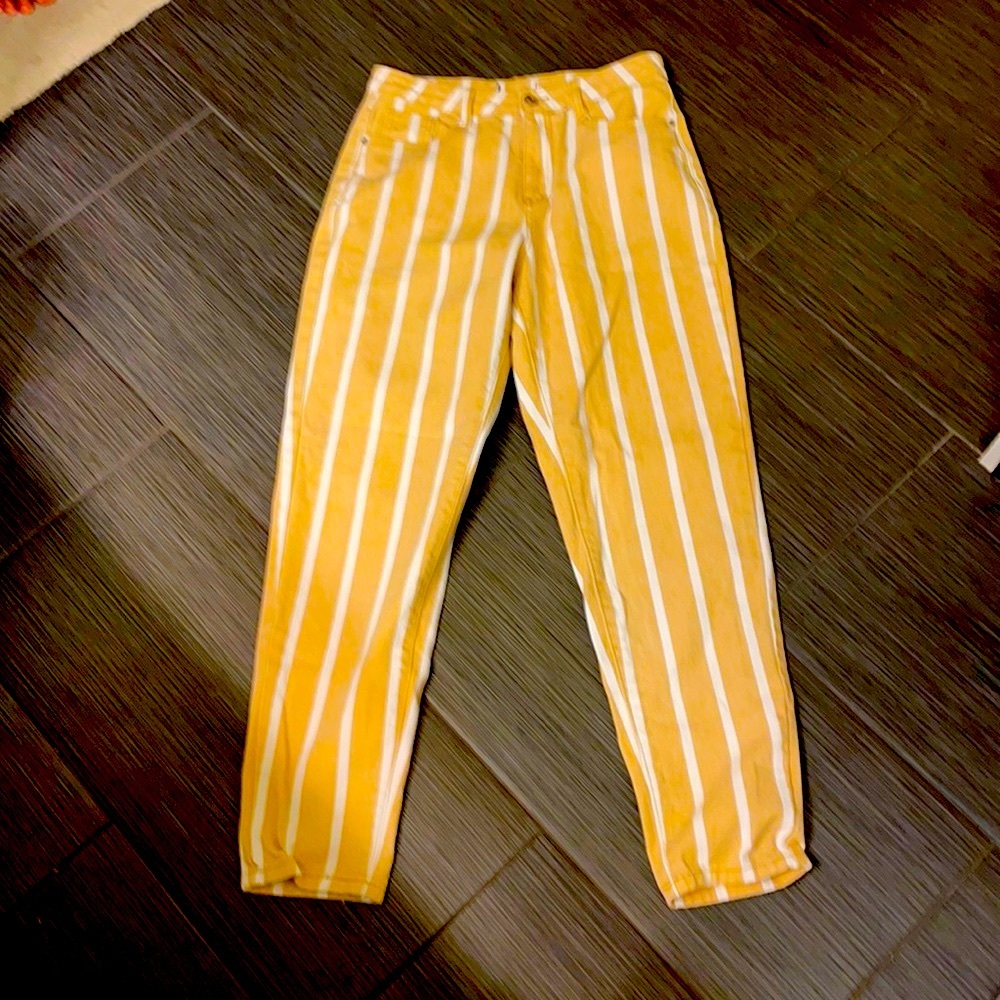 Tan striped pants